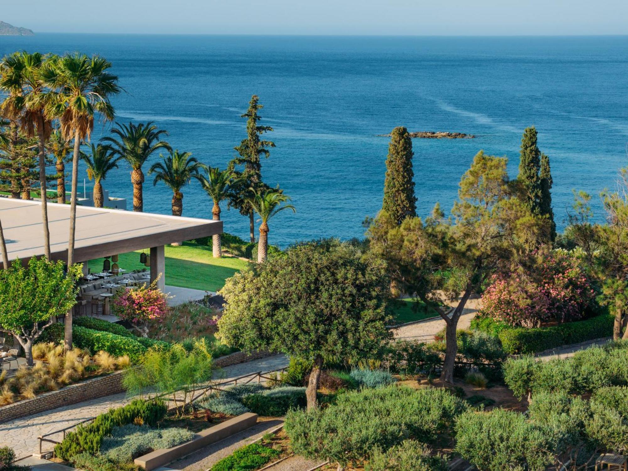 Minos Palace Resort - Adults Only Agios Nikolaos  Exterior photo View of the Mediterranean Sea from the campus